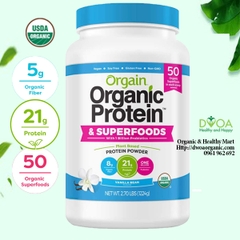 Protein thực vật hữu cơ bổ sung superfood Orgain 1.2kg