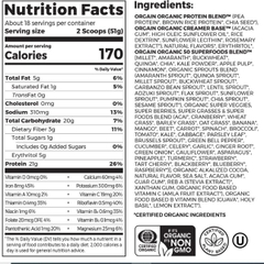 Protein thực vật hữu cơ bổ sung superfood Orgain 1.2kg