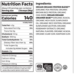 Protein thực vật hữu cơ bổ sung superfood Orgain 1.2kg