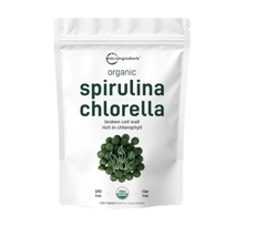 Viên tảo spirulina và chlorella hữu cơ micro ingredients 720v