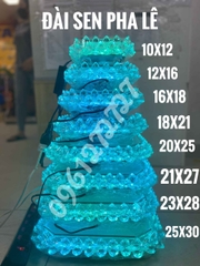 Đế Đài Sen Tượng Phật Pha Lê Vuông Tròn đủ các Size rờ mót điều khiển đèn led