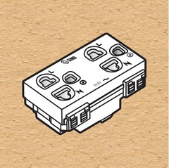 HAI Ổ CẮM 3 CHẤU CÓ MÀN CHE SINO S18CC - S18CCUE2