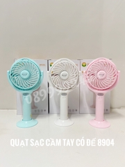 Quạt sạc cầm tay có đế 8904