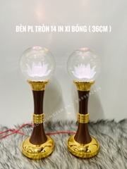 Đèn sen pha lê tròn 14 in XB ( 36cm )