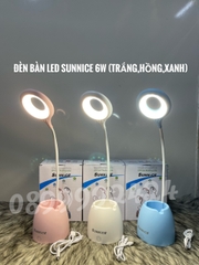 ĐÈN BÀN SẠC 3 CHẾ ĐỘ ĐÈN , ĐIỀU CHỈNH ĐƯỢC ĐỘ SÁNG VỚI NÚT BẤM CẢM ỨNG, ĐÈN BÀN SUNNICE 6W