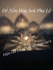 ĐẾ NẾN HOA SEN PHA LÊ, ĐẾ ĐỰNG NẾN PHA LÊ SIÊU ĐẸP