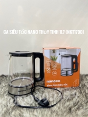 BÌNH ĐUN SIÊU TỐC, CA SIÊU TỐC NKT-1790 THUỶ TINH NANOCO CHÍNH HÃNG 1.7 LÍT