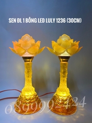 ĐÈN THỜ PHA LÊ - LƯU LY 1236 CAO 30CM