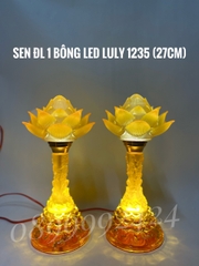 ĐÈN THỜ PHA LÊ - LƯU LY 1235 CAO 27CM