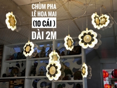 Chùm pha lê hoa mai (chùm 10 cái) dây dài 1m5
