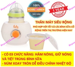 Máy hâm sữa và thức ăn cho bình sữa siêu rộng 03 chức năng FATZBABY FB3027SL