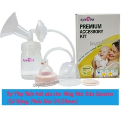 Bộ phụ kiện hút sữa Spectra Premium cổ rộng - kèm núm ti bú size S cho bé - Hàn Quốc