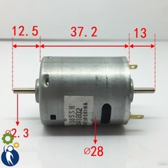 Motor 12V Mã 385 2 Trục 10350rpm