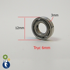 Vòng Bi Trục 6mm 6x12x3mm