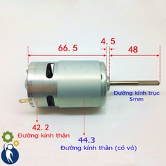 Motor 775 12-24V 3900rpm Trục D Dài