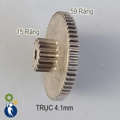 Bánh Răng Thép Trục 4.1mm 15 Răng 0.8M 59 Răng 0.6M