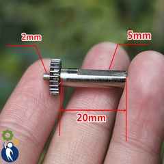 Bánh Răng Thép Trục 5mm 23 Răng 0.4M Có Thanh Trục