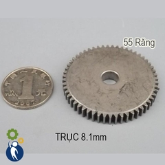 Bánh Răng Thép Trục 8.1mm 55 Răng 0.8M