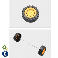 Bánh Xe Số 3 Đường Kính 34mm Lỗ Trục 2mm