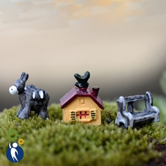 Con Lừa Mô Hình + Chuồng