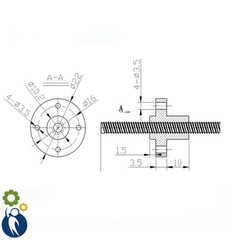 Đai Ốc T8 Bước 8 Cho Vít Me Ren Ngược