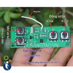 Mạch Điều Khiển Từ Xa 4 Kênh 2.4G Mạch Phát 3-4.5V Mạch Thu 4.5-12V 10A