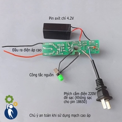 Mạch Vợt Muỗi Sử Dụng Pin 18650 3.7V Có Thể Sạc Còn Mới 70%