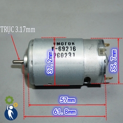 Motor 12V-18V Mã 550 25000rpm Trục D