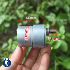 Motor Giảm Tốc 12V 200rpm Mã 520 Bánh Răng Kim Loại