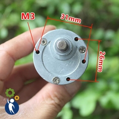 Motor Giảm Tốc 12V 200rpm Mã 520 Bánh Răng Kim Loại