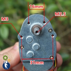 Motor Giảm Tốc 12V 65rpm 5W Bánh Răng Kim Loại