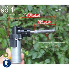 Motor Giảm Tốc 12V Có Trục Ra Vít Me M12 Bước 2.5mm