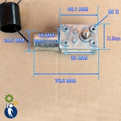 Motor Giảm Tốc 12V Mã 370 3rpm