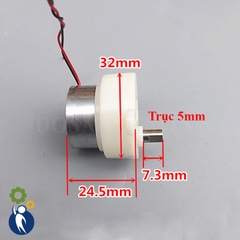 Motor Giảm Tốc 300 3V-9V 7rpm, 6V 5rpm Trục Ngắn