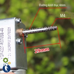 Motor Giảm Tốc 3V-8V 144-384rpm Mã 370 Motor Giảm Tốc 5V 240rpm