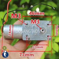 Motor Giảm Tốc 3V-9V Mã 370 18rpm Bánh Răng Kim Loại
