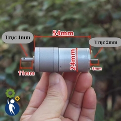 Motor Giảm Tốc 6V Mã 370 66rpm Bánh Răng Kim Loại