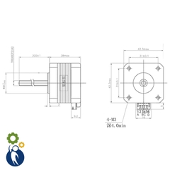 Động Cơ Bước 42 Bước 3.6V 1.8 Độ