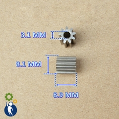 Bánh Răng Thép Trục 3.17mm 9 Răng 0.7M
