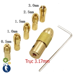 Bộ Đầu Kẹp Mũi Khoan Trục 3.17mm