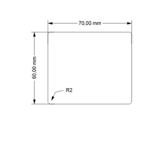 Decal giấy màu đen 70x60 x500 tem 1 cuộn