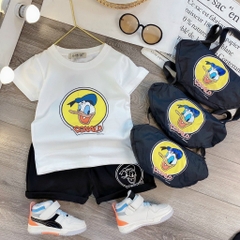 BÁN SỈ - BỘ CỘC TAY BÉ TRAI KÈM TÚI VỊT DONALD