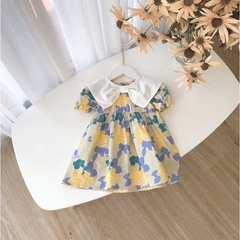 VÁY HOA XOÈ CỔ TRẮNG CHO BG