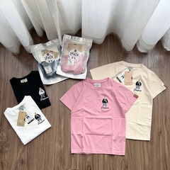 SET 2 ÁO PHÔNG BÉ THÊU GẤU CALI 2 PACK