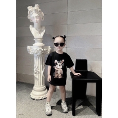 ÁO PHÔNG MẸ CON THỎ NÂU