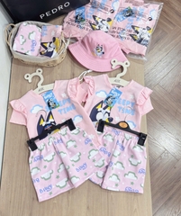 - BỘ ĐÙI BÉ GÁI BLUEY HỒNG SLEEPY TIME KÈM MŨ