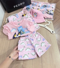 - BỘ ĐÙI BÉ GÁI BLUEY HỒNG SLEEPY TIME KÈM MŨ