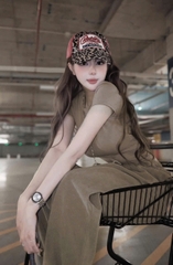 BỘ NÂU TÂY THÊU CHỮ BAD QUẦN BOM