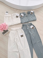 QUẦN BAGGY LY GÂN 2 MÀU GHI BE