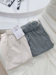 QUẦN BAGGY LY GÂN 2 MÀU GHI BE